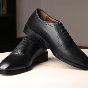 Leather Whole Cut Derby Formal Shoes for Men